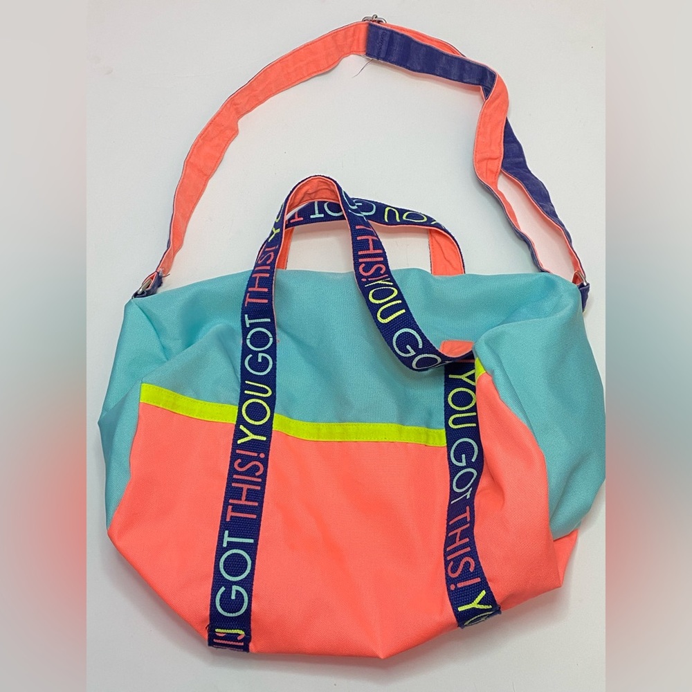 You got this duffle bag. Traveling bag. Gym bag. Target bag